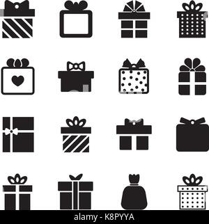 Geschenkschachtel-Symbol Stock Vektor