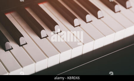 Nahaufnahme Foto von Piano keys Stockfoto