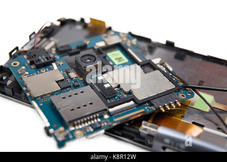 Smart phone Reparatur. Stockfoto