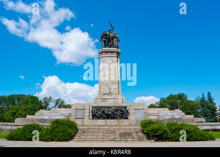 Na pametnik Savetskata armia, Denkmal der Sowjetischen Armee, von 1954, Knyazheska Garten, Sofia, Bulgarien Stockfoto