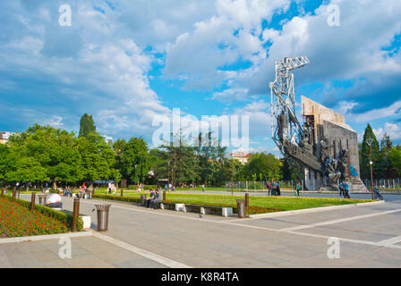 "1300 Jahre Bulgarien" Denkmal, im September 2017 abgerissen, NDK Park, Sofia, Bulgarien Stockfoto