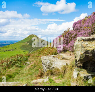 Roseberry Topping von Little Roseberry auf dem Cleveland Way National Trail. North York Moors National Park, North Yorkshire, England. Großbritannien Stockfoto