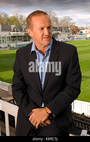 England cricket Trainer und ehemaligen simbabwischen cricketer, Andrew "Andy" Blume an Worcestershire ccc in Worcester. Stockfoto