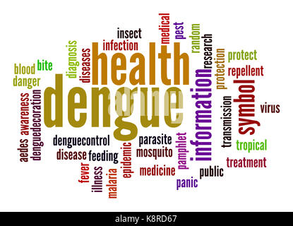 Dengue Wort cloud Stockfoto