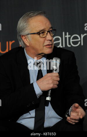 Francois Rebsamen, Minister für Arbeit, nimmt an Konferenz in Lyon, Frankreich Stockfoto