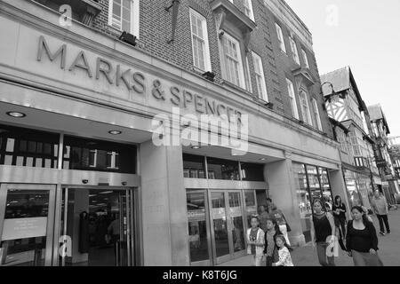 Fotos rund um das Stadtzentrum von Chester Stockfoto