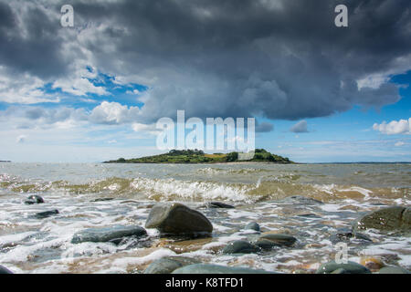 Ardwall Insel von carrick Ufer vor dem Regen kam. National Scenic Area Stockfoto