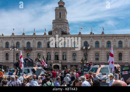 Tiflis, Georgien, OSTEUROPA - Unabhängigkeitstag 26. Mai 2015 auf dem Platz der Freiheit. Stockfoto