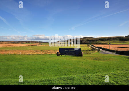 Eingang Kilchoman Distillery Islay Schottland Stockfoto