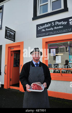 Alasdair S Porter Metzgerei Bowmore Islay Schottland Stockfoto