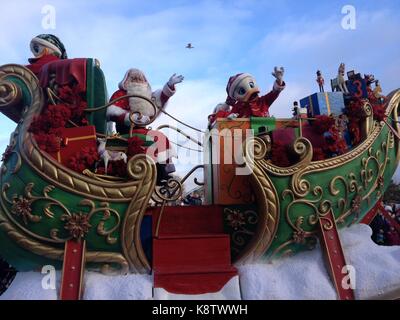 Weihnachten im Disneyland Paris. Stockfoto