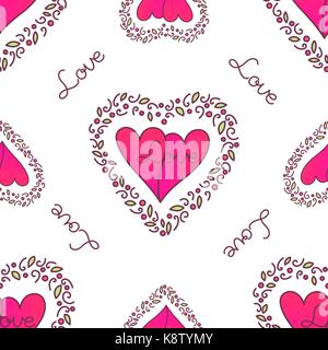 Valentines Tag nahtlose Muster Stock Vektor