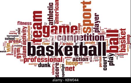 Basketball Wort cloud Konzept. Vector Illustration Stock Vektor