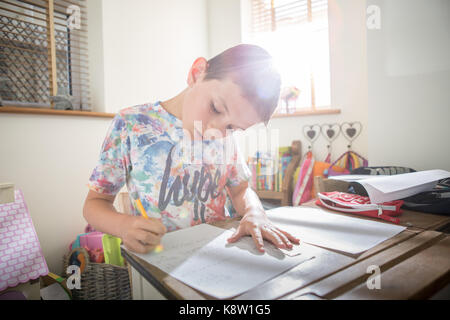 Teenager, die Hausaufgaben Stockfoto