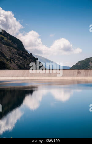 Capdella Wasserkraftwerken, Behälter, Vall Fosca, Katalonien Stockfoto