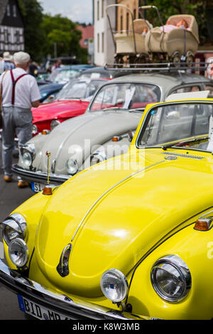 Volkswagen Beetle, Typ 1, Oldtimer-Ausstellung beim Golden Oldies Festival 2017, Wettenberg, Deutschland. Das Golden Oldies Festival ist ein jährliches nostalgisches Festival (1989) mit Schwerpunkt auf den 1950er bis 1970er Jahren, mit über 1000 ausgestellten Oldtimern und Oldtimern, über 50 Live-Bands und nostalgischem Markt. Quelle: Christian Lademann Stockfoto