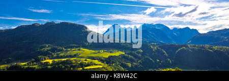 Idyllischen österreichischen Alpen Panorama, Salzburg, Österreich Stockfoto