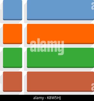 Flache leeres Symbol Platz leer internet Farbe auf weißem Hintergrund. Vector Illustration web design Element speichern in 8 eps Stock Vektor