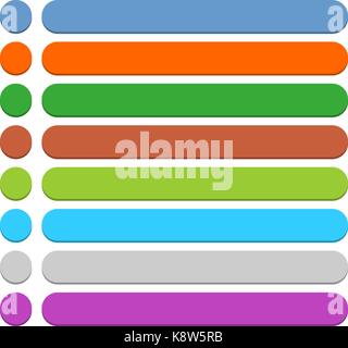 Flache leeres Symbol Kreis Leer internet Farbe auf weißem Hintergrund. Vector Illustration web design Element speichern in 8 eps Stock Vektor
