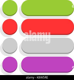 Flache leeres Symbol Kreis Leer internet Farbe auf weißem Hintergrund. Vector Illustration web design Element speichern in 8 eps Stock Vektor