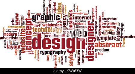 Design Wort cloud Konzept. Vector Illustration Stock Vektor