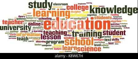 Bildung word cloud Konzept. Vector Illustration Stock Vektor