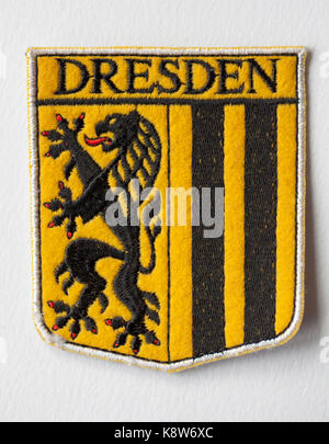 Vintage Souvenir Patch des Dresden Deutschland Stockfoto