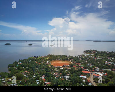 Bucht in Bluefields Stadt in Nicaragua Antenne drone Ansicht Stockfoto