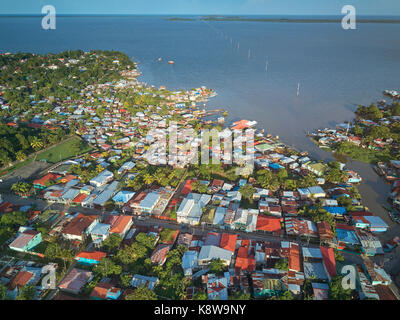 Port in Bluefields Nicaragua Antenne drone Ansicht Stockfoto