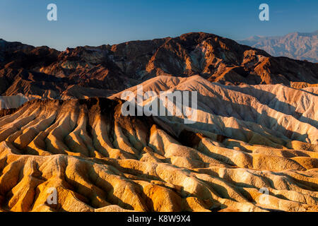 Der Bereich "Zabriskie Point" im Death Valley National Park in Kalifornien Stockfoto