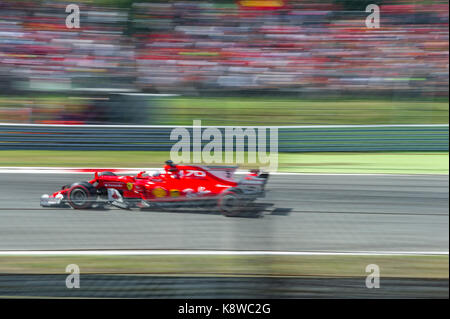 Ferrari F1 Fahrer Sebastian Vettel beim Grand Prix von Italien, Monza, Italien Stockfoto