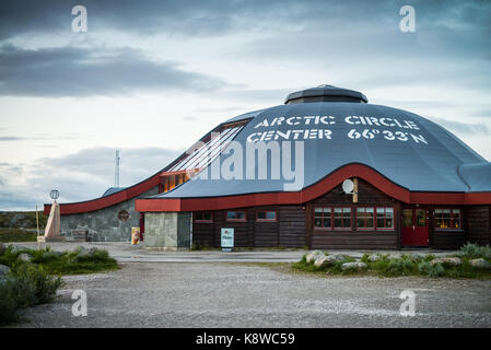 Die Arctic Circle Center, in der Nähe von Storjord, Storforshei, Norwegen, Skandinavien, Europa. Stockfoto