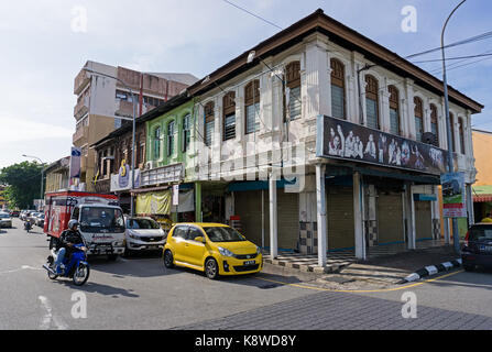 Ipoh, Malaysia - 17. September 2017: Street View in Little India in Ipoh, Hauptstadt von Perak. Stockfoto