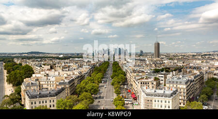 Ein Blick über die Stadt Paris. Stockfoto