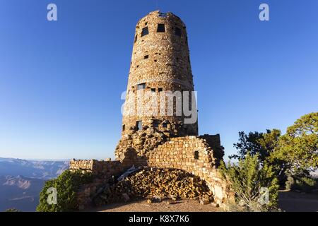 Desert View Watch Tower und der Grand Canyon National Park Landschaft der Wüste in Arizona Usa Stockfoto