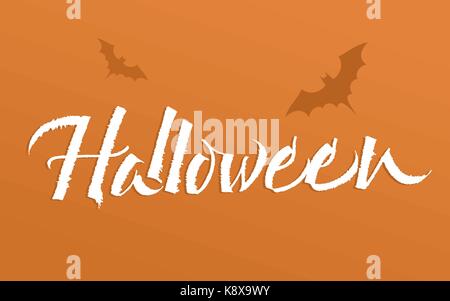 Happy Halloween handgeschriebene Vektor-Schriftzug Stock Vektor
