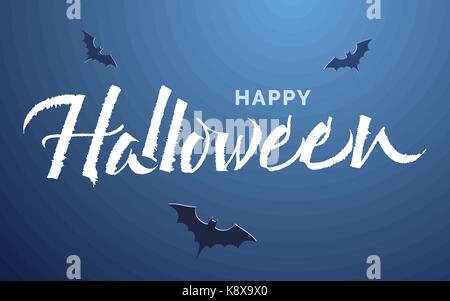 Happy Halloween handgeschriebene Vektor-Schriftzug Stock Vektor