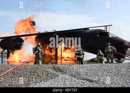 Mitglieder der Tulsa Feuerwehr Stockfoto