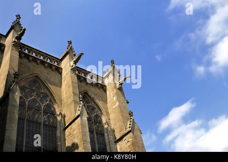 Die Basilique Saint Nazaire, in der mittelalterlichen französischen befestigte Stadt Carcassonne La Cite, Languedoc-Roussillon, Frankreich Stockfoto