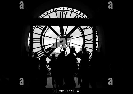 Musée d'Orsay Uhr, Victor Laloux, Haupthalle Stockfoto