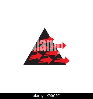 Dreieck Pfeile logo Vektor Stock Vektor