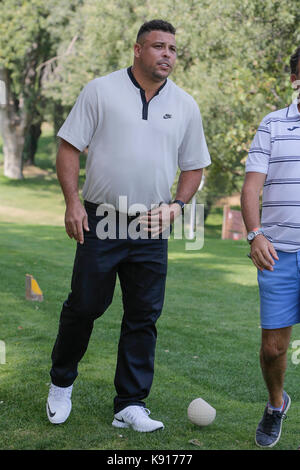 Ronaldo Nazario bei der Präsentation der 18 Golfturnier Stiftung Menorca-La Razon in Madrid Donnerstag, Sept. 21, 2017. Credit: Gtres Información más Comuniación auf Linie, S.L./Alamy leben Nachrichten Stockfoto