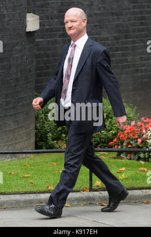 London, Großbritannien. 21 Sep, 2017. Minister für Hochschulen und Wissenschaft David Willetts kommt einer Kabinettssitzung an Nr. 10 Downing Street Credit: ZUMA Press, Inc./Alamy Leben Nachrichten zu besuchen Stockfoto