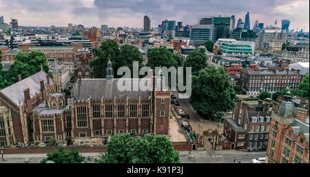 Blick auf die Skyline der Stadt London Holborn Stockfoto