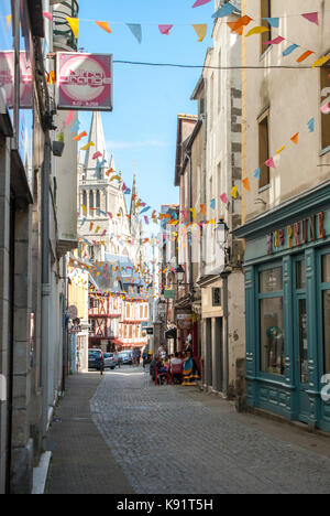 Die Altstadt von Vannes, Morbihan, Bretagne, Frankreich Stockfoto