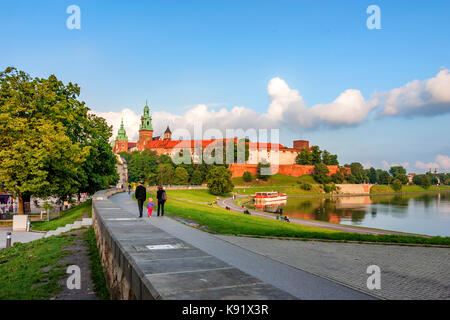 Krakau, Polen - Juni, 2012: Stadtzentrum Stockfoto