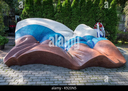 Denkmal für Boris Jelzin, der erste Präsident der Rusian Föderation, Nowodewitschi-friedhof, Moskau, Russland. Stockfoto