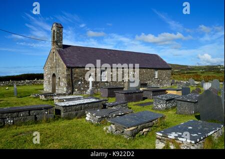 St. Maelrhys Kirche Porth Ysgo Stockfoto