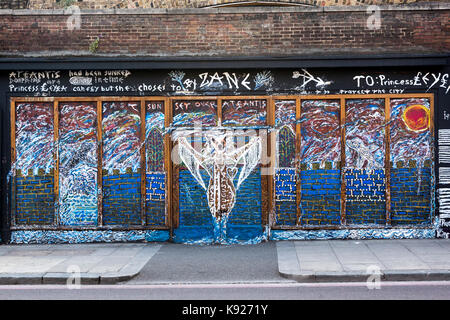 London, Großbritannien - 19 August 2017: Graffiti in Hackney Stockfoto