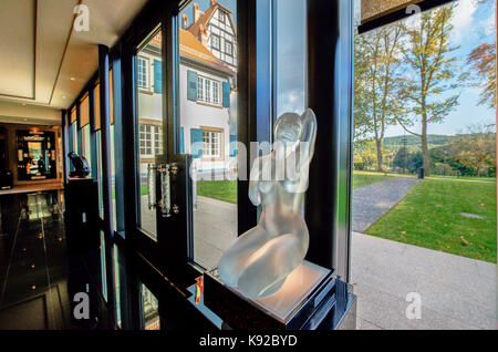 Glas Kunst im Hotel-Restaurant Villa René Lalique, Wingens-sur-Moder Stockfoto